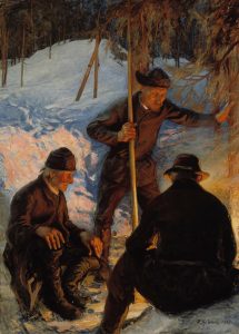 Pek­ka Ha­lo­nen: Tuk­ki­nuo­tiol­la (1893)